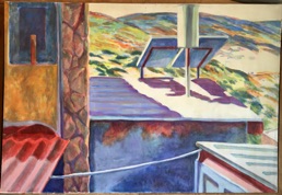 Rooftops on Avivit
Oil on canvas